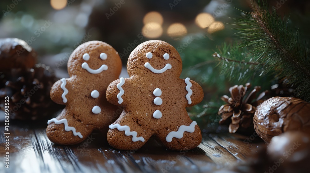 Gingerbread man isolated - Generative AI Gingerbread man isolated - Generative AI