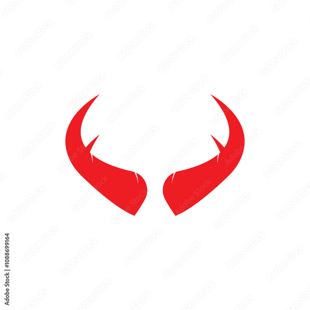Devil horn Vector icon design illustration Template Devil horn Vector icon design illustration Template