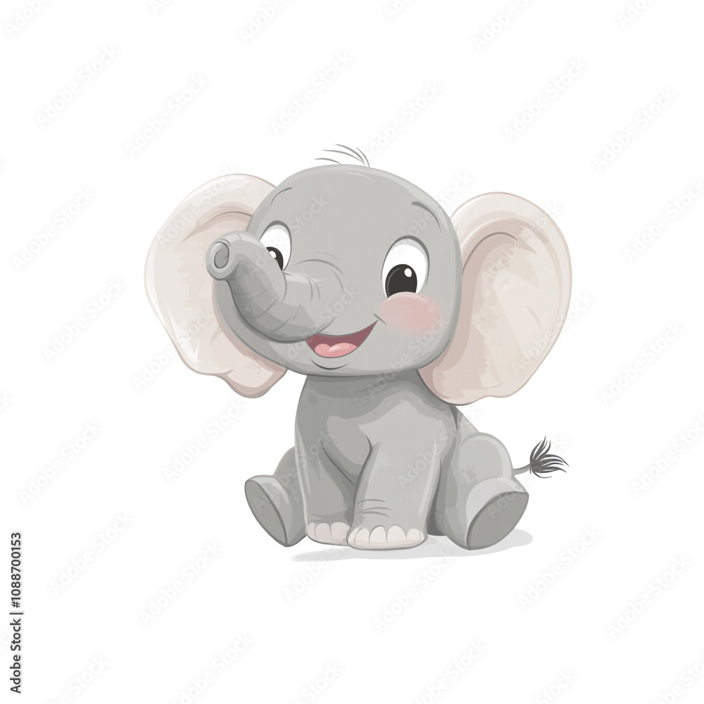 Obraz premium Cute Baby Elephant Illustration