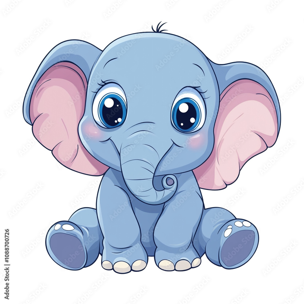 Cute Baby Elephant Illustration Cute Baby Elephant Illustration
