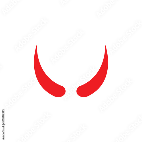 Devil horn Vector icon design illustration Template