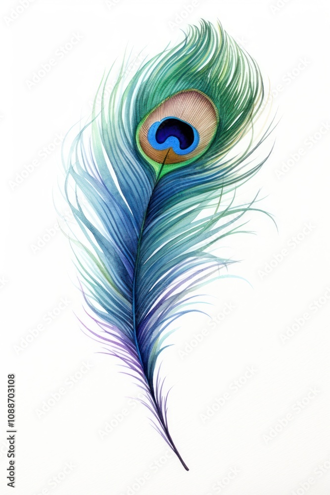 Feather peacock drawing pattern. Feather peacock drawing pattern.