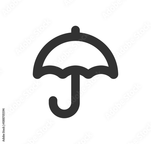 Umbrella icon. Rain protection sign. Water parasol. Weather meteorology.