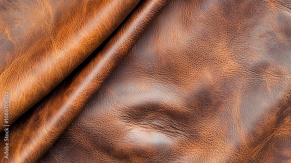 Luxurious brown leather texture close-up material showcase studio setting detailed view quality and craftsmanship Luxurious brown leather texture close-up material showcase studio setting detailed view quality and craftsmanship