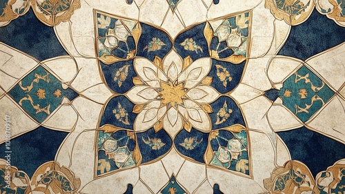 Vintage arabic style geometric seamless pattern for decoration