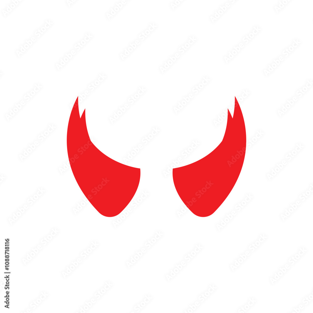 Devil horn Vector icon design illustration Template Devil horn Vector icon design illustration Template