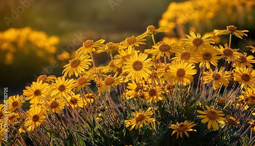 arnica chamissonis foliosa yellow flowers photo