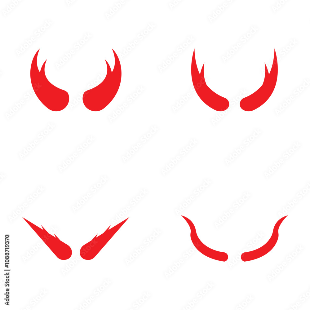 Devil horn Vector icon design illustration Template Devil horn Vector icon design illustration Template