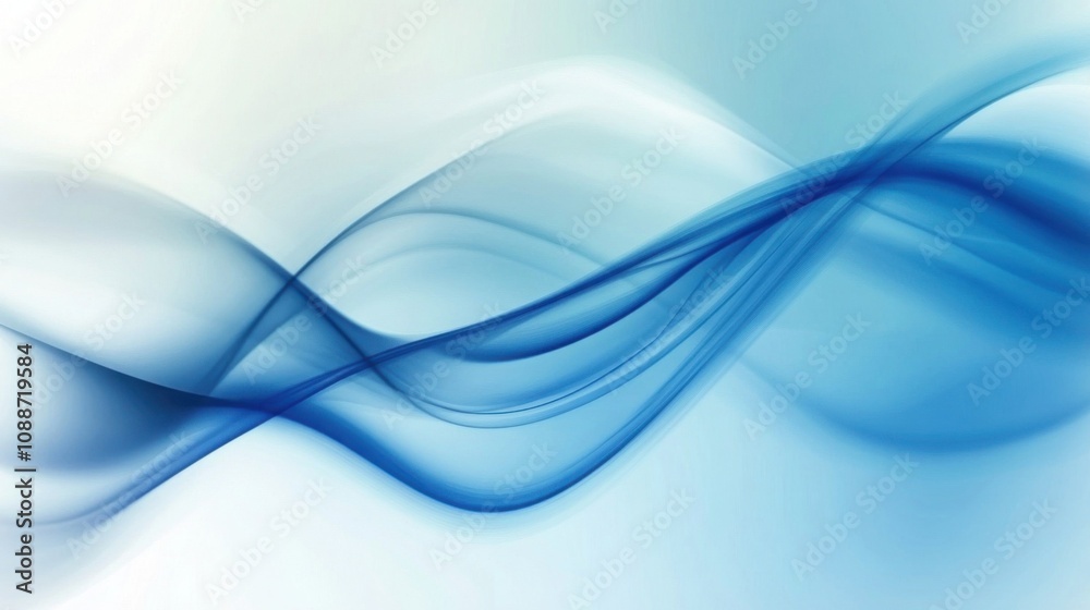 This image features smooth, flowing blue waves on a light background, creating a calming and serene atmosphere. This image features smooth, flowing blue waves on a light background, creating a calming and serene atmosphere.