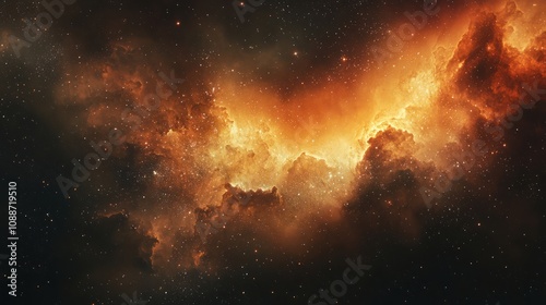 A conceptual image of a cosmic explosion in deep space, illustrating the birth of a star