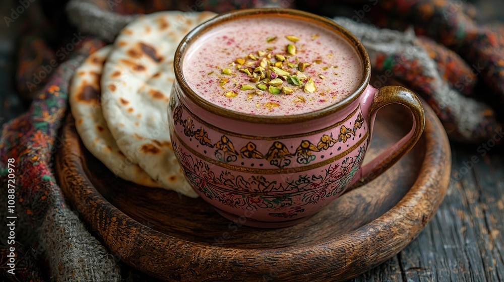 indian noon chai with bread accompaniment indian noon chai with bread accompaniment