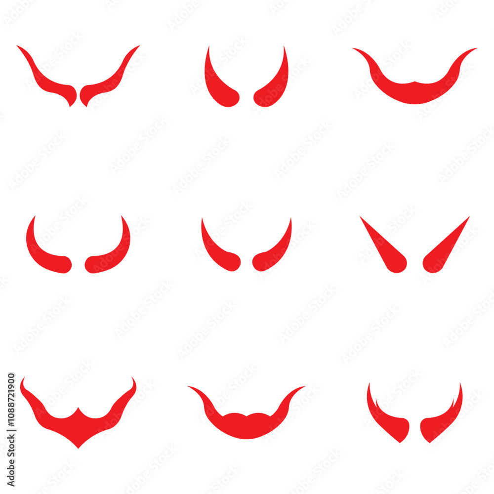 Devil horn Vector icon design illustration Template Devil horn Vector icon design illustration Template