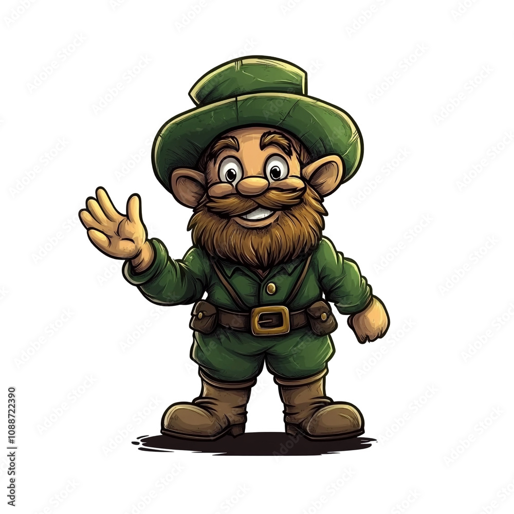 Charming Cartoon Leprechaun Illustration Charming Cartoon Leprechaun Illustration