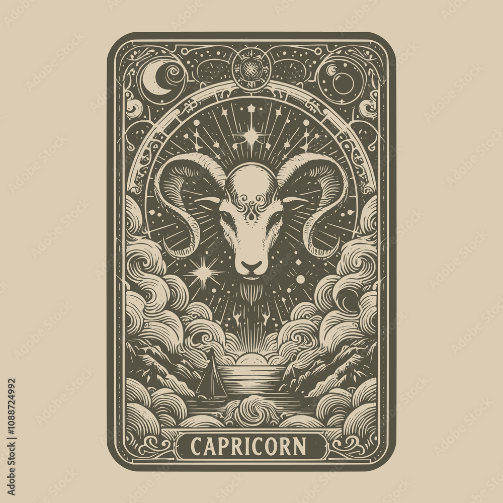 capricorn zodiak tattoo with minimalistic design capricorn zodiak tattoo with minimalistic design