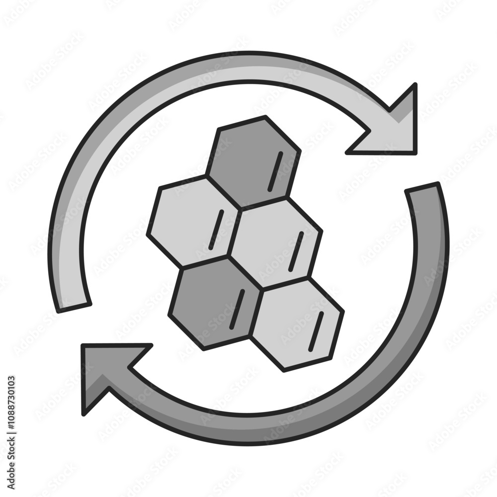 Fototapeta premium Collagen Line Icon - Skin Care Molecule, Beauty and Wellness Symbol Vector Illustration.