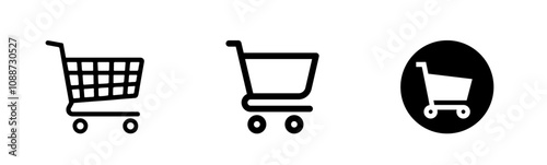 cart icon set in vector