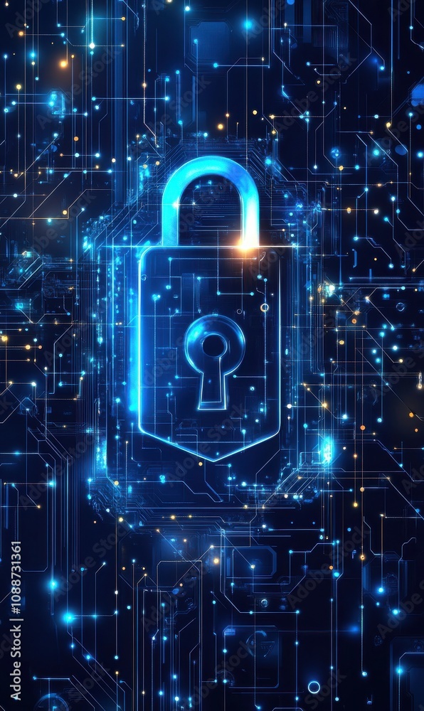 Explore the Intersection of Cybersecurity and Technology: A Vivid Representation of Digital Lock Security and Data Protection in Today's Connected World Explore the Intersection of Cybersecurity and Technology: A Vivid Representation of Digital Lock Security and Data Protection in Today's Connected World