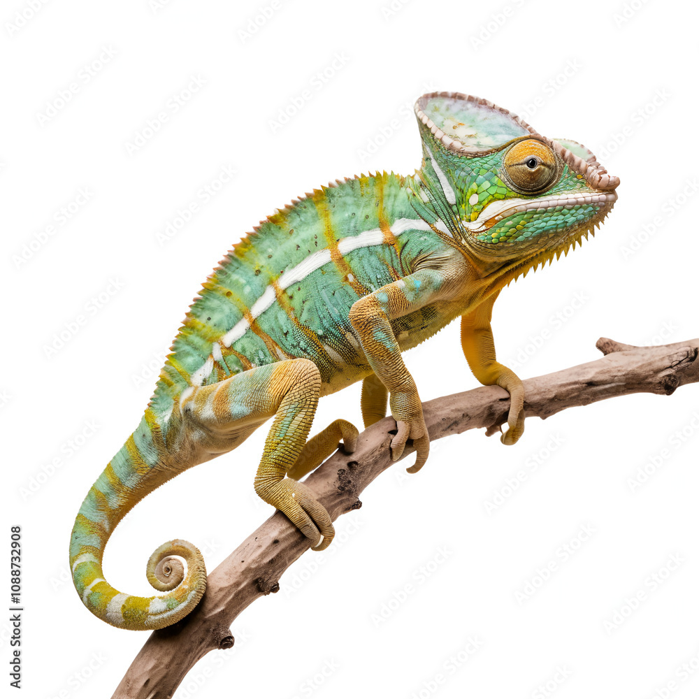 Obraz premium chameleon on a white background
