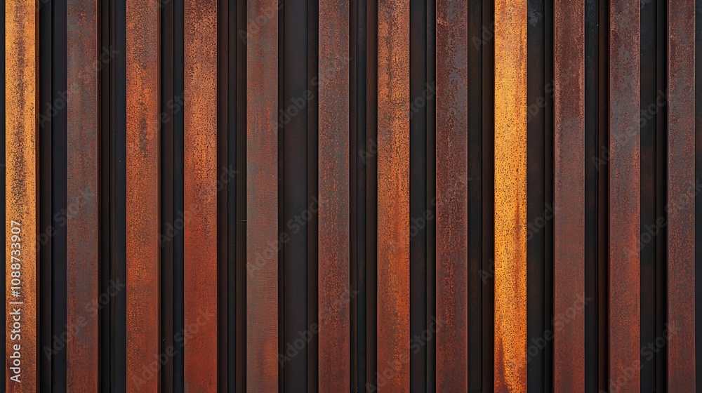 Rusty metal vertical lines texture background. Rusty metal vertical lines texture background.