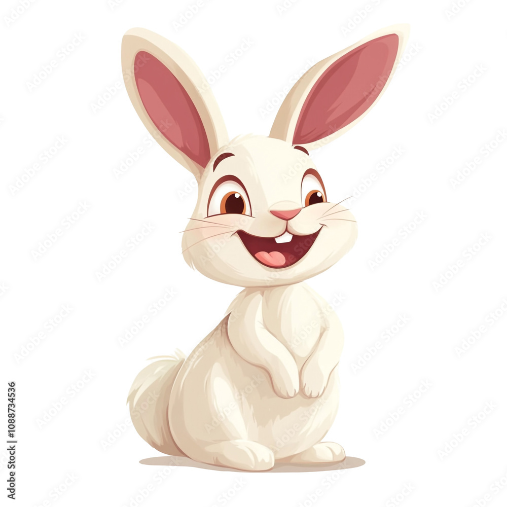 Obraz premium Adorable Happy Bunny Illustration