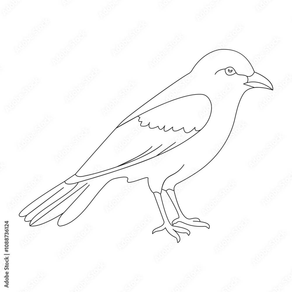 Fototapeta premium Bird Single continuous line art