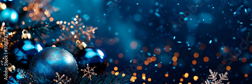 Christmas, new year luxury template with place for text. Social media post, banner, header, email, cover, flyer brochure, invitation, greeting card. Trendy elegant modern design. Generative Ai content