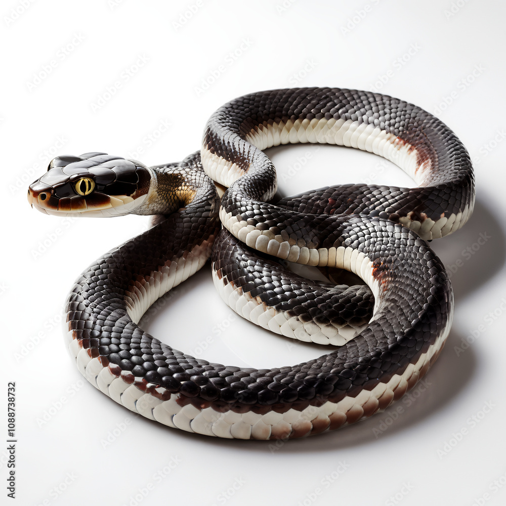 Fototapeta premium snake on white