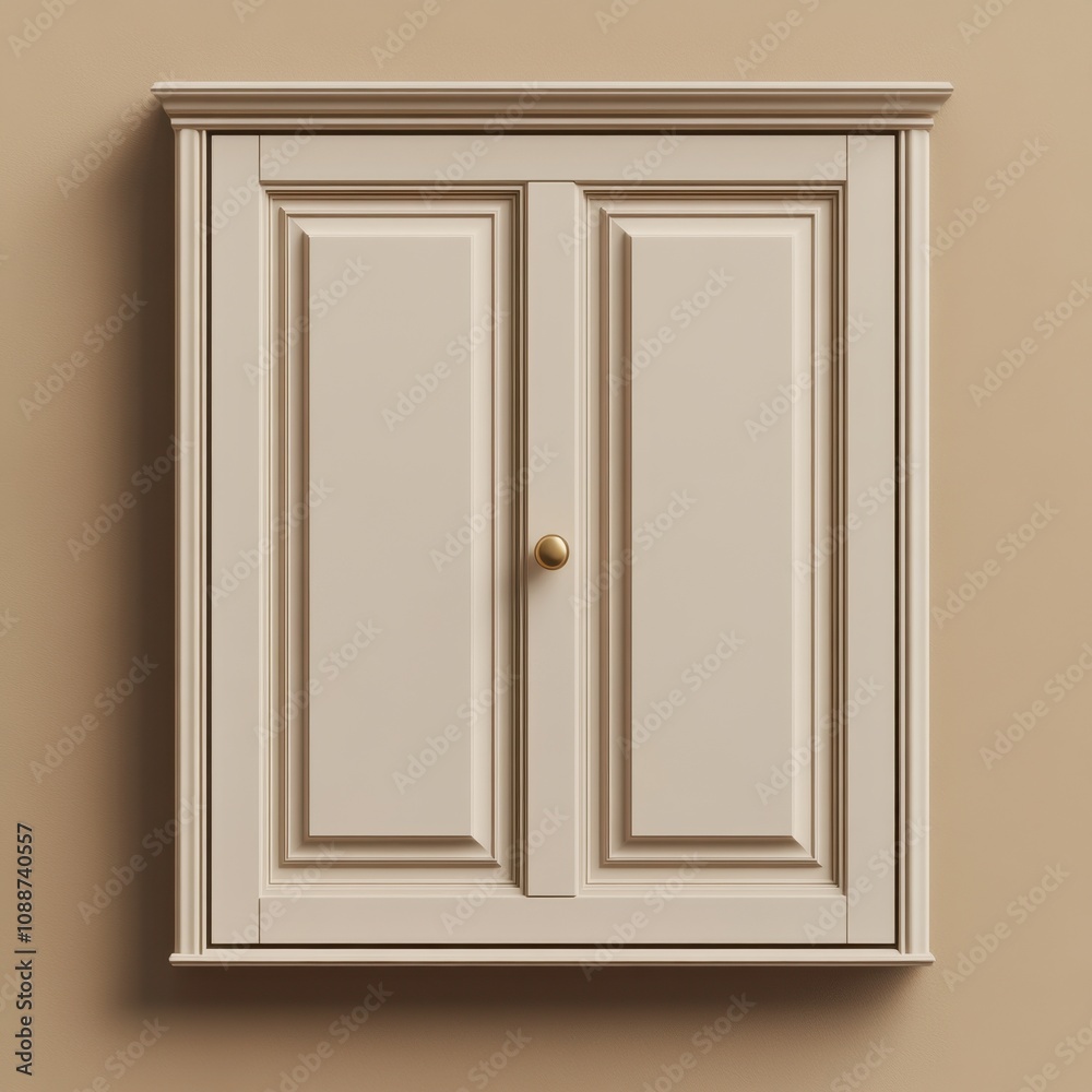 Elegant Wooden Cabinet in Neutral Tones Elegant Wooden Cabinet in Neutral Tones