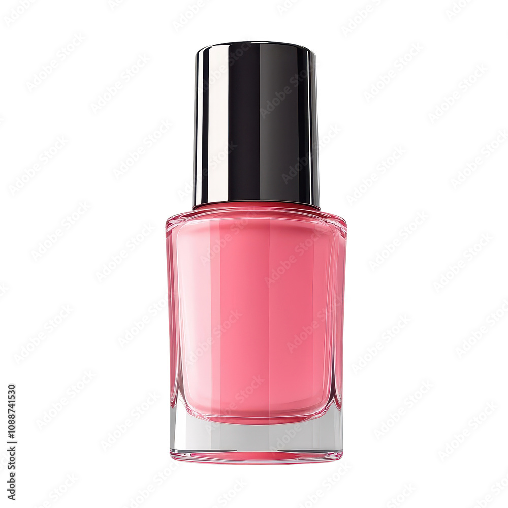 A vibrant pink nail polish bottle, perfect for beauty and cosmetic themed projects, showcasing elegance and style. A vibrant pink nail polish bottle, perfect for beauty and cosmetic themed projects, showcasing elegance and style.