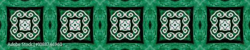 Mint Cute Seamless Pattern. Modern Silk Fabric
