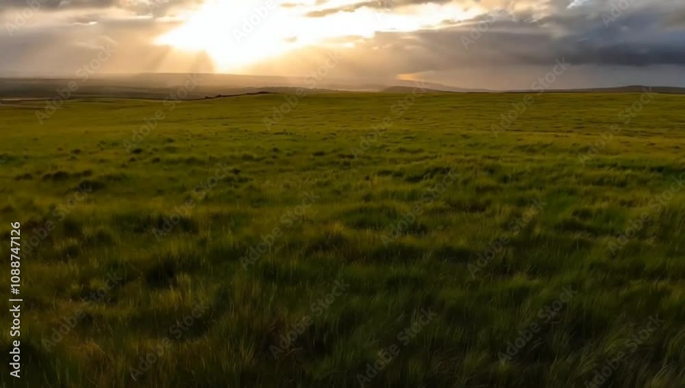 Drone shot Video Green Grass field Drone shot Video Green Grass field