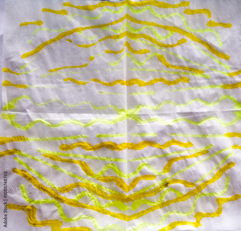Fototapeta premium Splash Marks. Kaleidoscope Stripe. Hand Drawn
