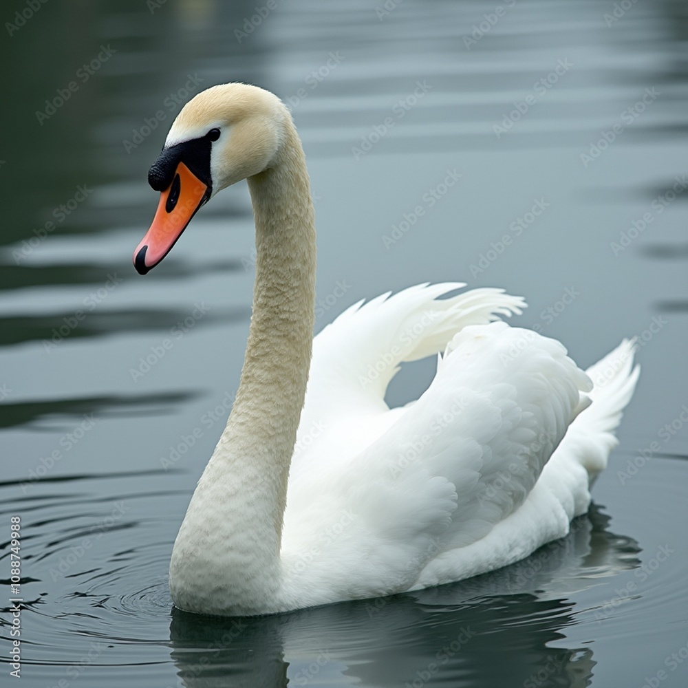 Naklejka premium mute swan cygnus olor