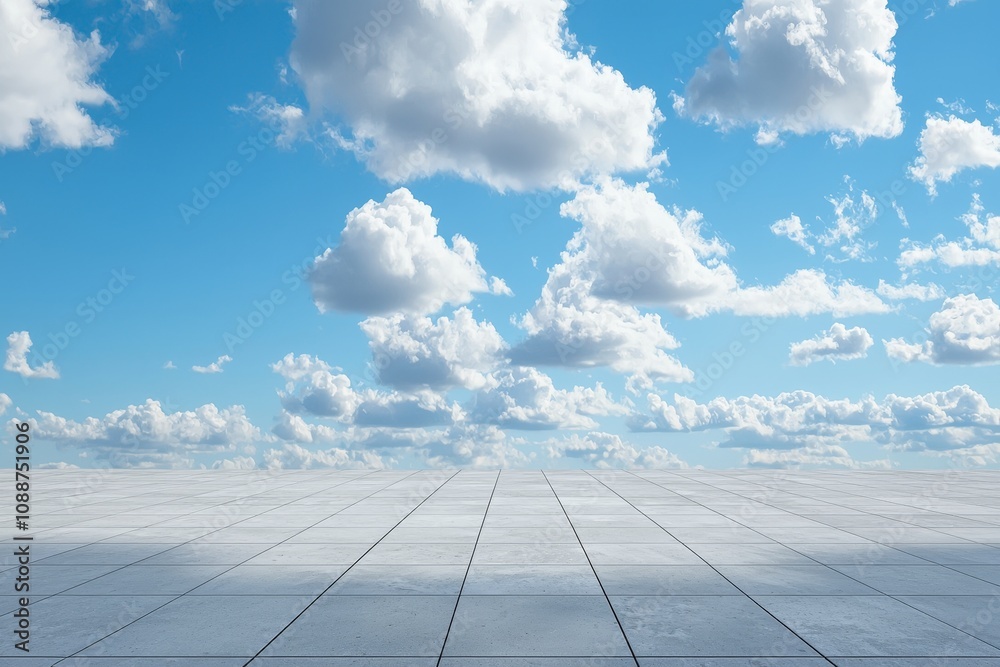 Beautiful blue cloudy sky background with empty floor and clean eyes, Horizon landscape scene. Beautiful blue cloudy sky background with empty floor and clean eyes, Horizon landscape scene.