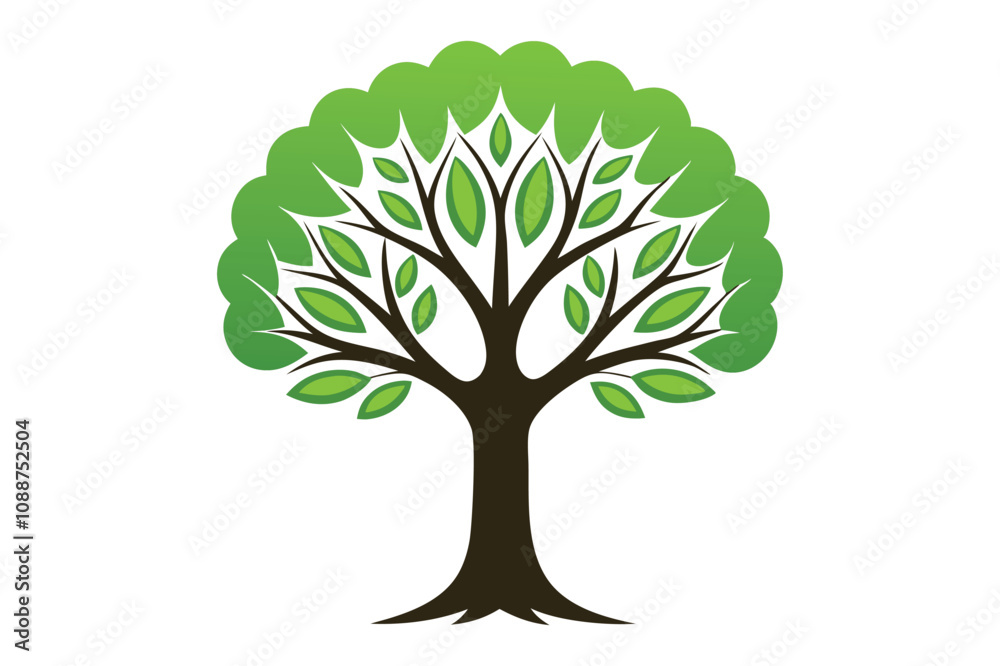 tree with leaves icon vector illustration design tree with leaves icon vector illustration design