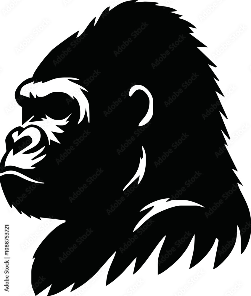 Gorilla Logo Design, icon, Vector, illustration Gorilla Logo Design, icon, Vector, illustration