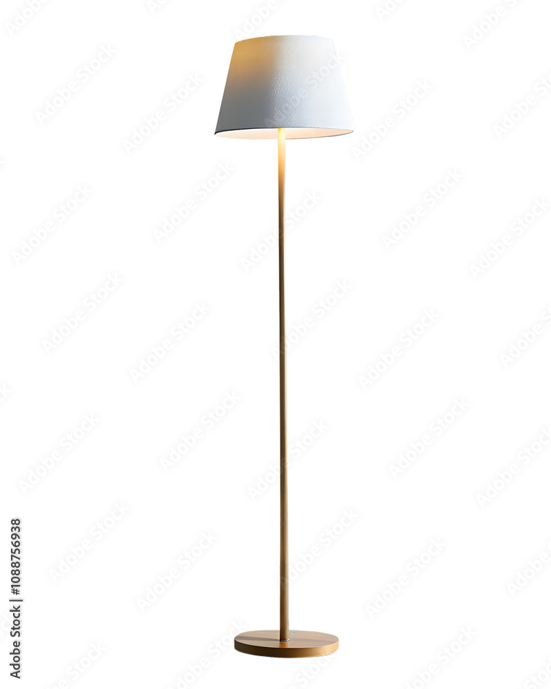 minimalist floor lamp isolated on a transparent background minimalist floor lamp isolated on a transparent background