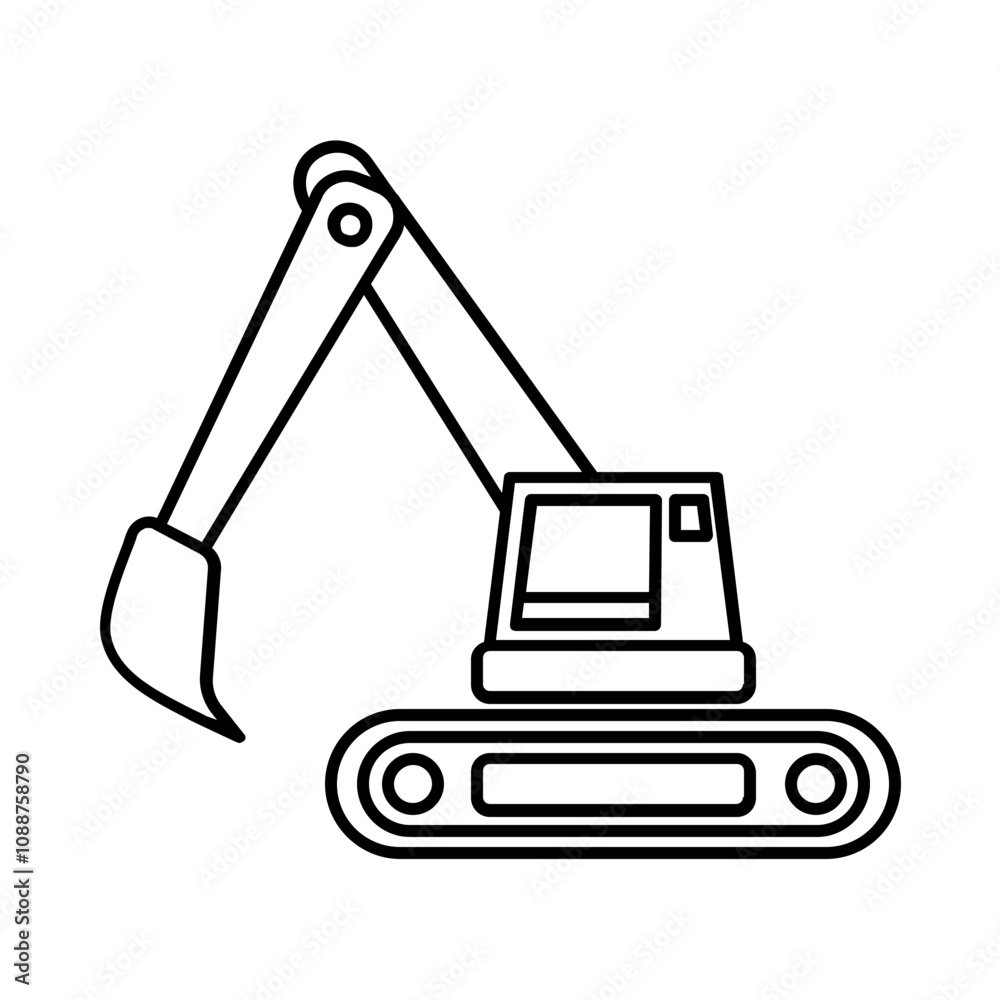 Naklejka premium excavator