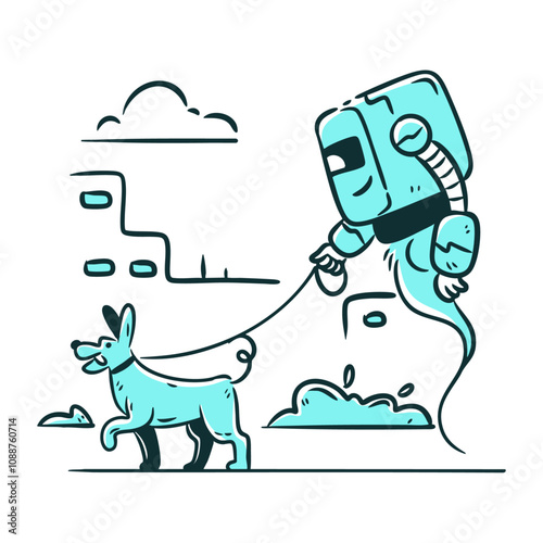 Robot That Walks a Dog