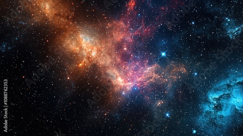 A stunning visualization of a cosmic web, featuring interconnected strands of galaxies and stars