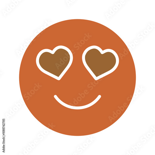 Smiling Face with Hearts Vector Icon