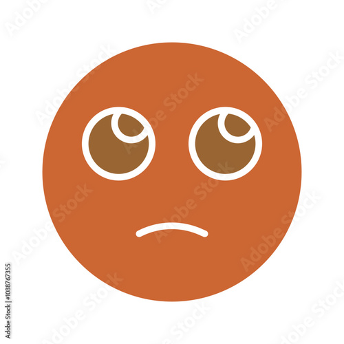 Face with Rolling Eyes Vector Icon