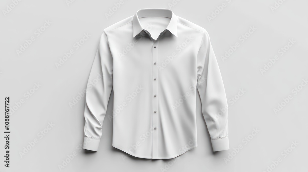 A plain white long-sleeve shirt displayed on a neutral background. A plain white long-sleeve shirt displayed on a neutral background.
