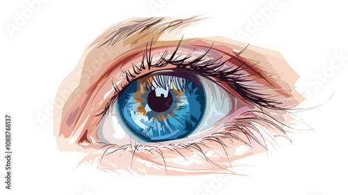 Close-Up Human Eye Vector Illustration for Design Projects