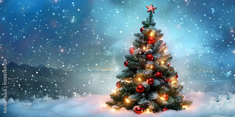 New Year's winter garden with decorated Christmas trees lights garlands Festive New Year decorations festive city Christmas lanterns decorated street winter snow postcard 3D illustration
New Year's winter garden with decorated Christmas trees lights garlands Festive New Year decorations festive city Christmas lanterns decorated street winter snow postcard 3D illustration