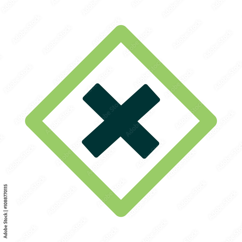 Obraz premium Multiplication Sign Vector Icon