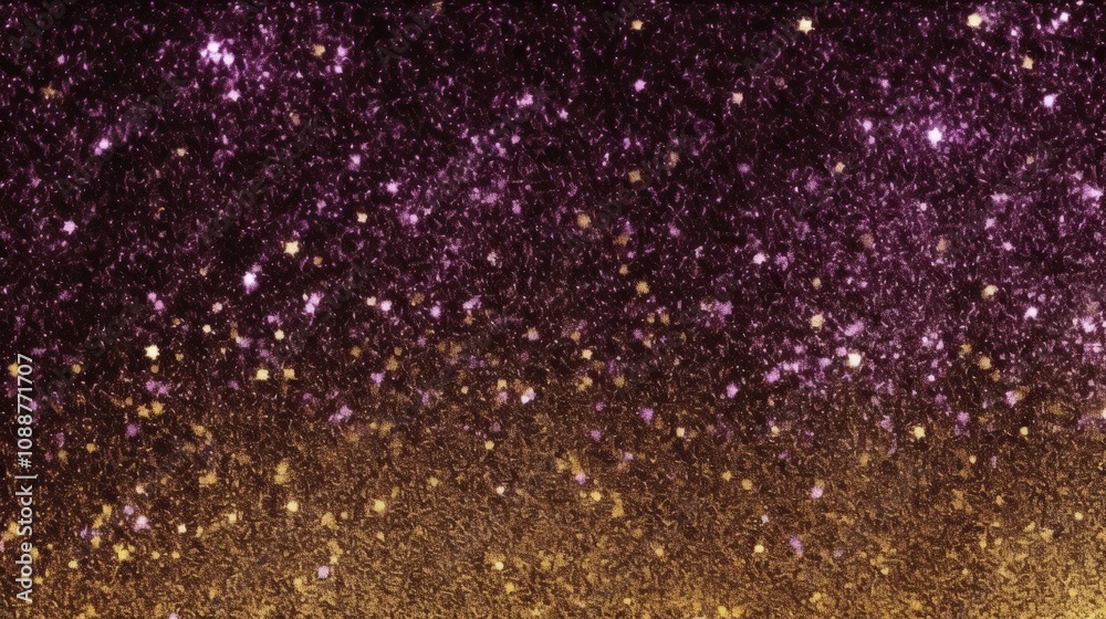 Stunning Golden Glitter Background with Sparkling Purple Stars for Elegant Design Projects and Creative Displays Stunning Golden Glitter Background with Sparkling Purple Stars for Elegant Design Projects and Creative Displays