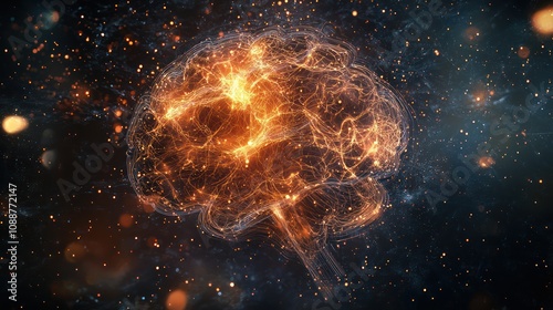 Wallpaper Mural An artistic AI icon with glowing elements, symbolizing innovation and technology Torontodigital.ca