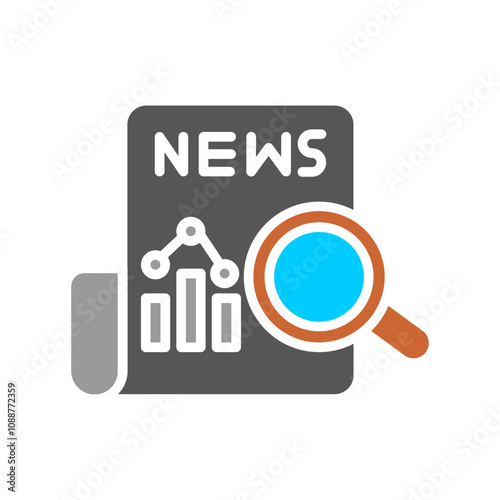 News Analysis Vector Icon