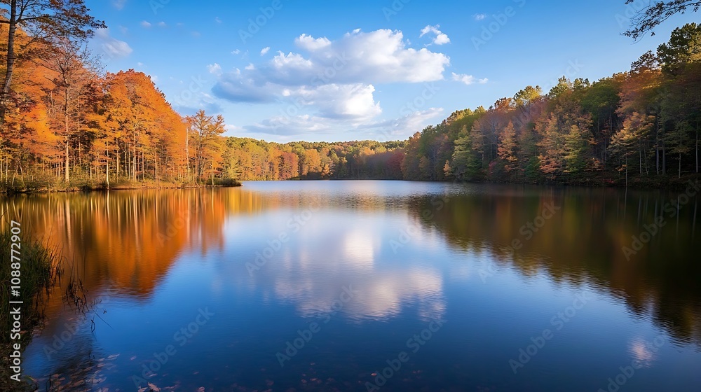 Autumn lake reflection landscape photography Autumn lake reflection landscape photography